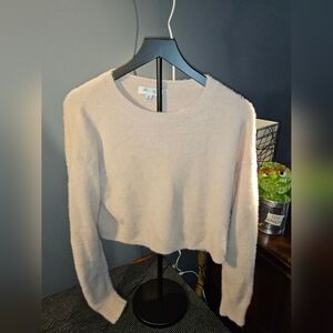 Soft Pink Fuzzy Sweater By SHE & SKY